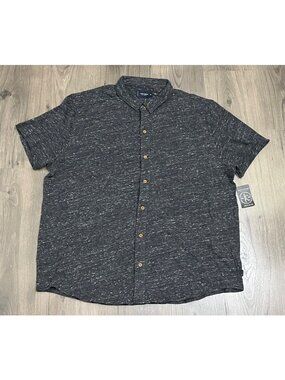 Lucky Brand Mens Linen Blend Short Sleeve Button Up Shirt NWT 2XL